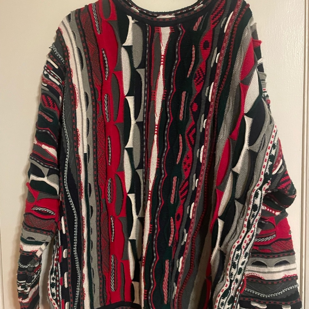 RARE Vintage Delf sweater Nuvo concerto collezioni 3D Knit Sweater Men's XL
